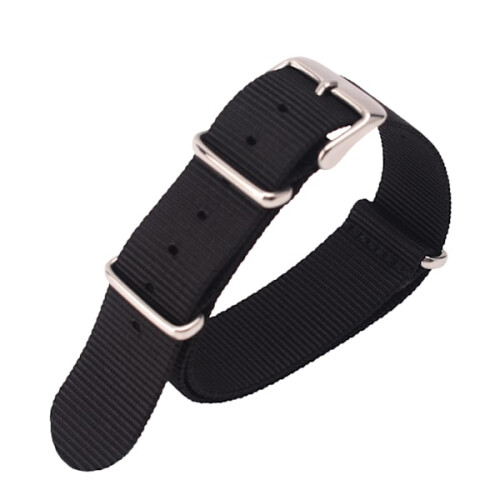 Replacement Watch Strap Nylon 18 mm Black