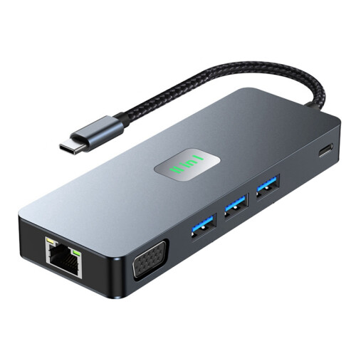 11 in 1 USB Hub3.2 Docking Station Type-C HD+DP+VGA Three-Screen Differential Display Multi-Screen Docking Station
