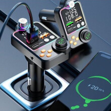 Car Modulator Transmitter Fm Transmiter 3.1A Dual Usb Port Pd Charging Handsfree