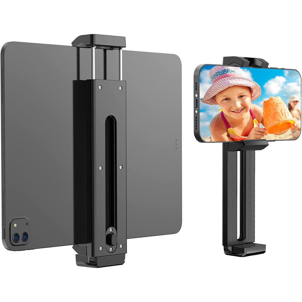 4"-12.9" Tablet Phone Mount For Tripod, Universal Tripod Mount Adapter For Cell Phone Pad Kindle, Tablet Tripod Mount 9065759430516