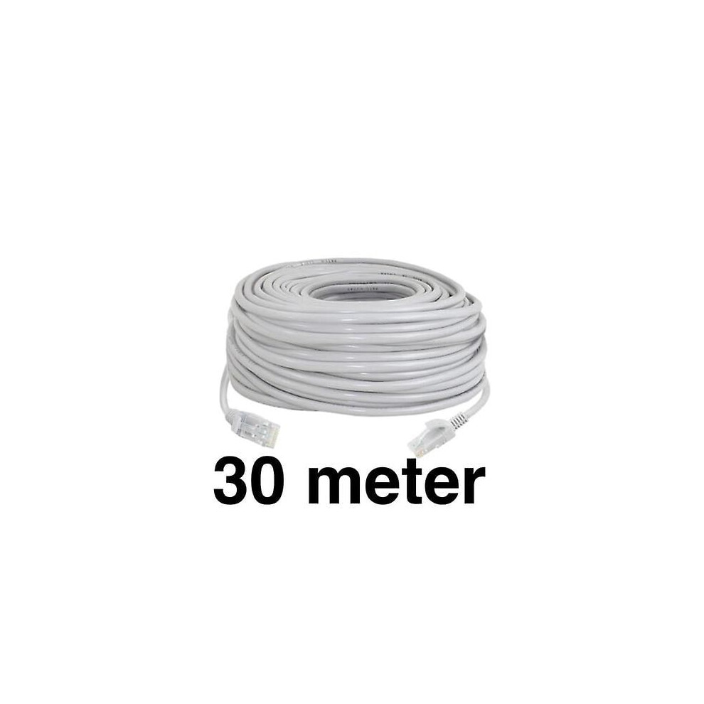 30M - Network Cable - Cat5e - Internet Cable Grey 9065759430653
