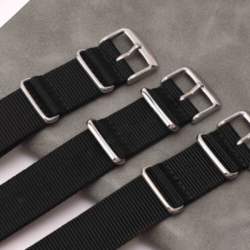 Replacement Watch Strap Nylon 18 mm Black 1