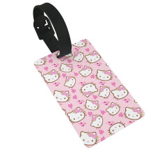 Hello Kitty Luggage Tag Hanger with Name ID Identification Label Removable Wristband for Suitcases Duffel Bags Gym Bags Tool Boxes