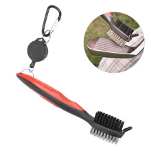 Eatbuy Golf Club Brush, Multifunctional Golf Club Brushes and Groove Cleaner with Nylon Steel Dual Bristles Cleaning Tool (Red)