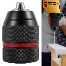 Keyless Drill Chuck 1/2-20UNF Mount 1.5-13mm Clamping Capacity Compatible with Hand Drills, Quick Change Metal Adapter for Multiple Uses