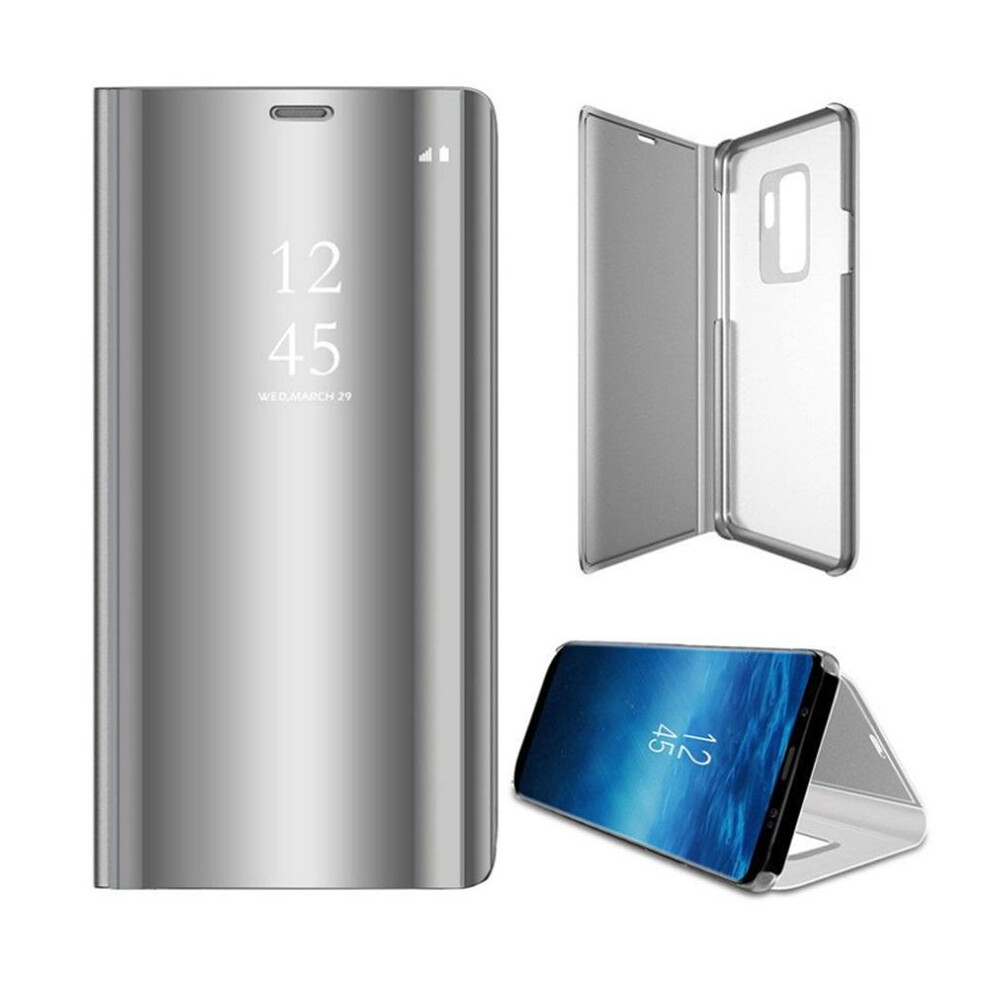 Compatible With Samsung Galaxy A14 / A14 5G - Smart Clear View Case - Silver 9065759431568
