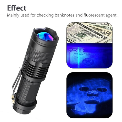 LED Ultraviolet UV 365 nm Blacklight Flashlight Inspection 1