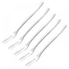 5Pcs/Set Fruit Fork Appetizer Dessert Fork Salad Fork Beautiful And Colorful Stainless Steel Fork Cake Snail Square Fork