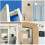 Zriyin Automatic Sensor Doors Closer Punch-Free Automatic Telescopic Sliding Door,White 4