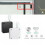 Zriyin Automatic Sensor Doors Closer Punch-Free Automatic Telescopic Sliding Door,White 3