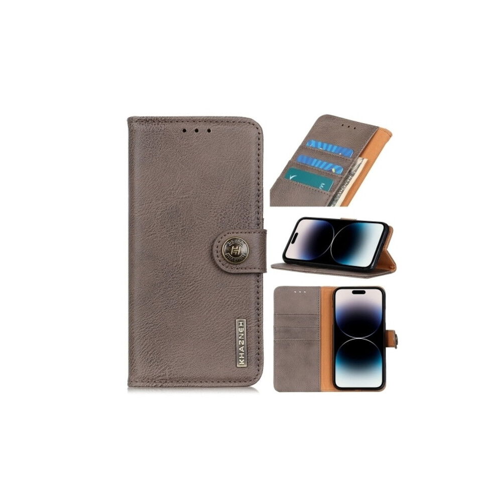 Khazneh Compatible With Iphone 14 Pro Case Leather Khaki 9322103132602