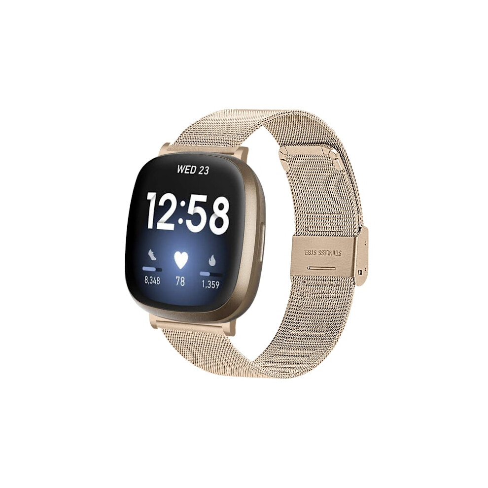Inf Compatible With Fitbit Versa 3 / Sense Bracelet Stainless Steel Gold 9322103132695