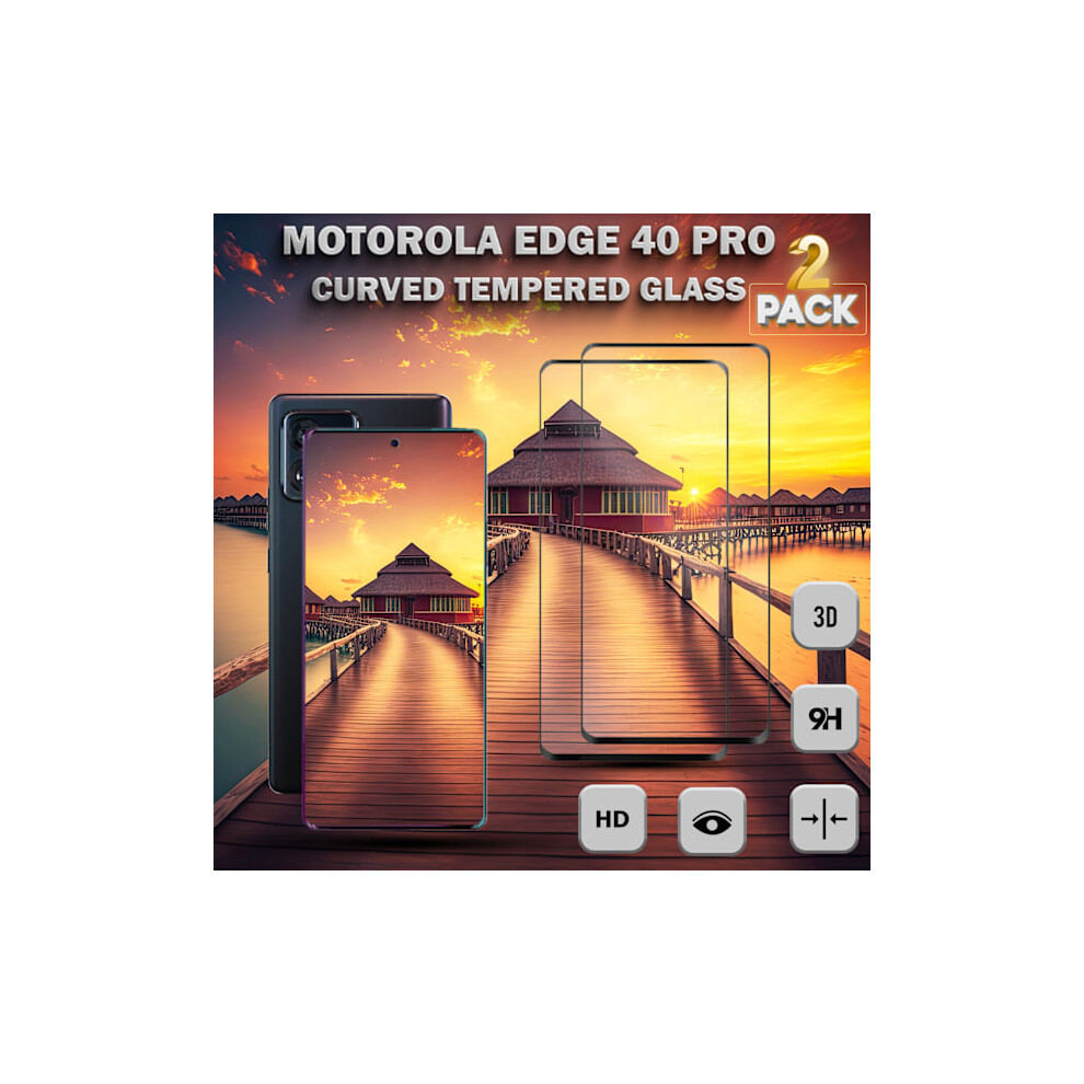 2-Pack Motorola Edge 40 Pro - Tempered Glass 9H - Super Quality 3D Screen Protector 9322103132381