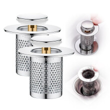 Poaug Dish Drain Clearance, Stainless Steel Floor Drain Filter Compatible with 2024 New Bathtub Sink Strainer, Rustproof Up Sink Filter for Kitchen &