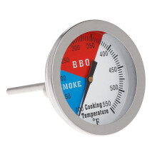 ZUARFY 2" 550F BBQ Thermometer Gauge Barbecue Grill Wood Smoker Charcoal Heat Indicator