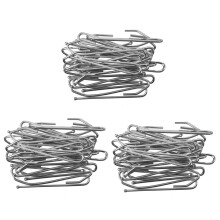 Single Pinch Window Treatment Metal Pleat Drapes Curtain Hooks - Silver Tone (60-Piece)