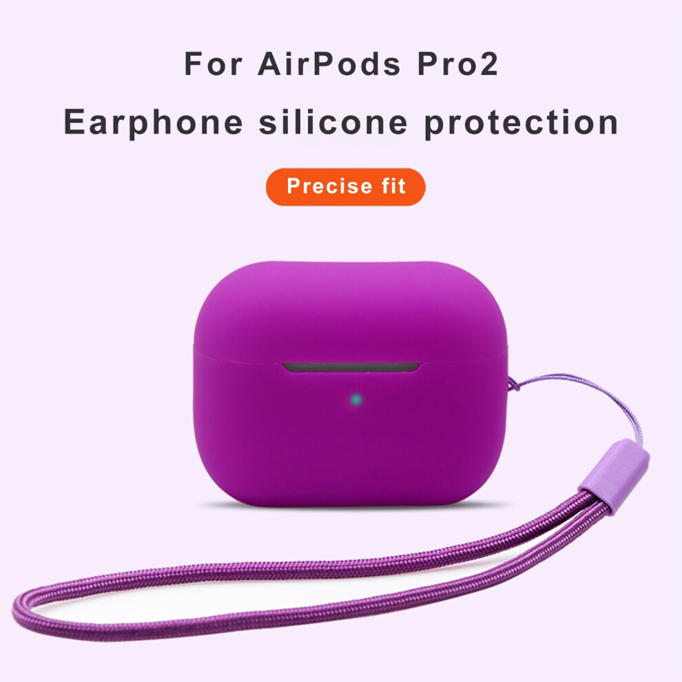 Susuchens Earbud Case For Compatible With Airpods Pro 2 2022, Shock-Proof Silicone Sleeve With Lanyard, Dark/Purple 9322103945783
