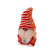 Christmas Food Tin Box, Stripe Dot Snowflake Gnome Design Candy Tin Containers, Metal Cookie Jar with Lid, for Treats, Chocolate, Party Favors