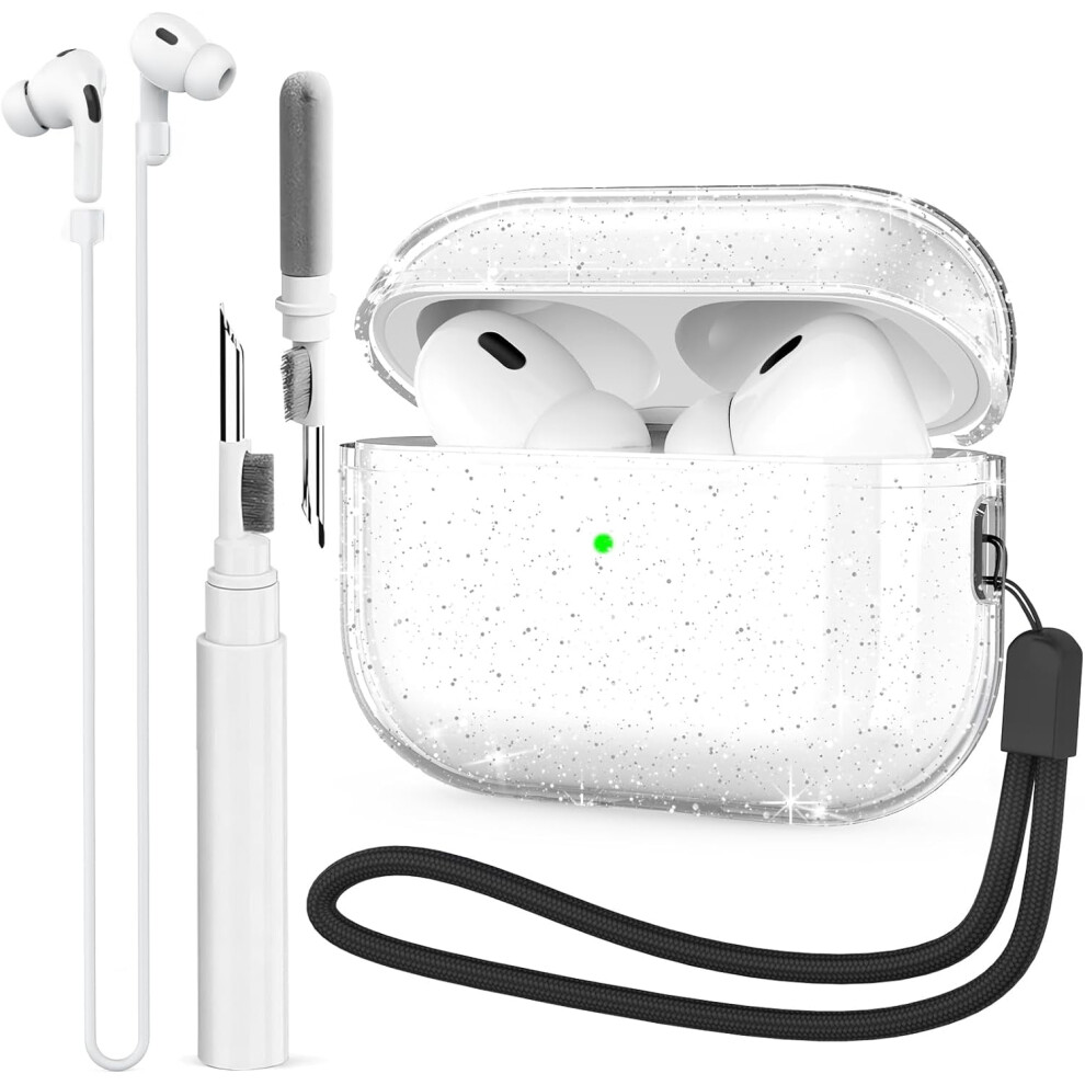 Clear Case For Compatible With Airpods Pro 2Nd Generation Case Cover Compatible With Airpods Pro 2 Case With Magnetic Anti-Lost Strap 9322103945776