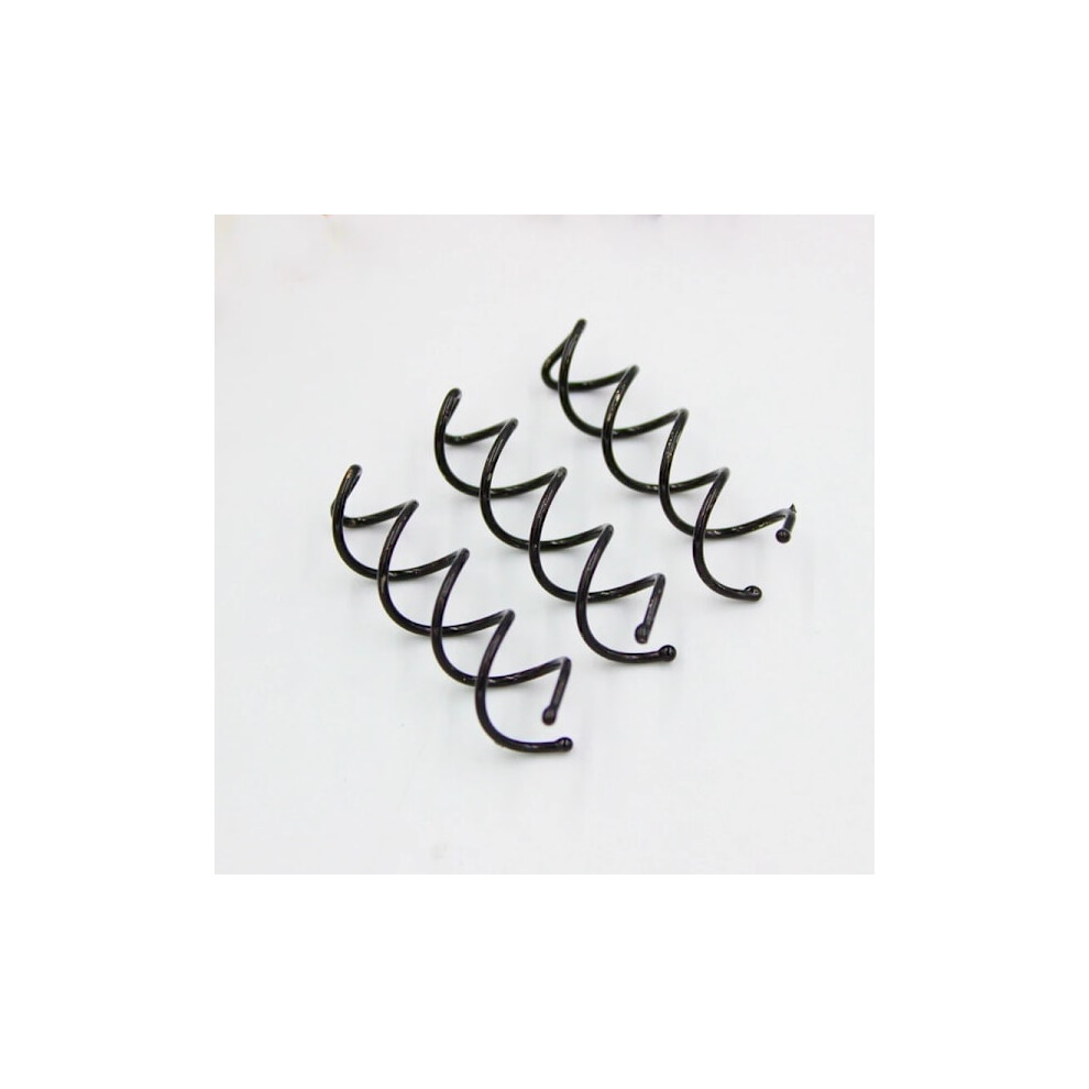 10Pcs/Lot Hair Fairy Spiral Hairpins Clips Twist Barrette Hairpin Ornament Fork Bridal Headpiece Summer Accessories Women Girl Black 9338982157094