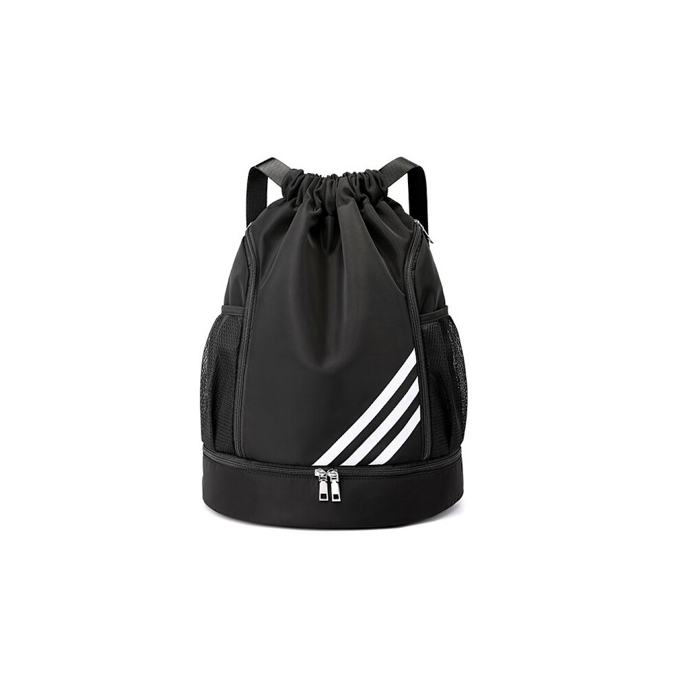 Sports Backpack Large Capacity Football Bag Basketball Bag Waterproof Black 9338982157148