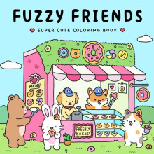 Coloring book for adults and teens with super cute animal characters with simple and easy patterns for relaxation Paperback Item 24: 46 pieces