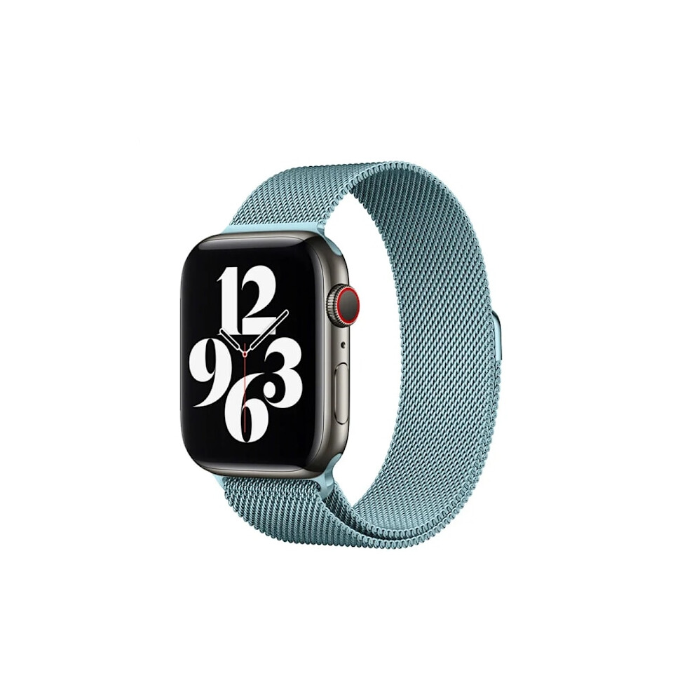Milanese Loop Compatible With Apple Watch 38-49Mm, Metal Bracelet For Iwatch Series 9-3, Se, Ultra 2, 40Mm 41Mm 44Mm 45Mm, Turquoise Green 9338982158596