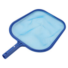 Delaman Leaf Skimmer Net, Lightweight Leaf Skimmer Mesh Net Frame Swimming Pool Pond Tub Cleaning Tool for Many Poles
