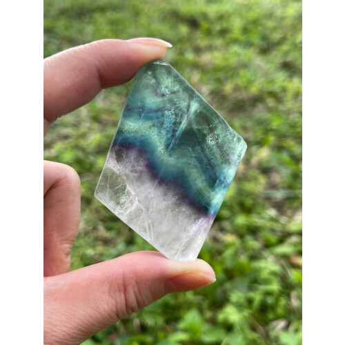 Rainbow Fluorite Slab, 1.5-2.5" Fluorite Fluorite Slice