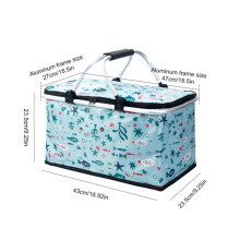 QUTETN 30L Camping Picnic Basket Thermal Bag Insulated Cooler Folding Storage Box Food Carrier for Outdoor piknik Lunch Box