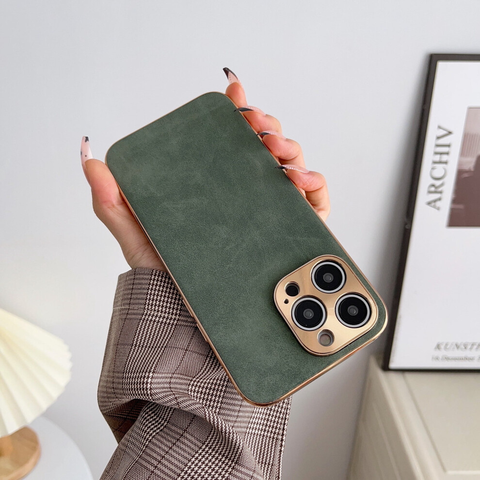 Electroplated Sheepskin Metal Lens For Compatible With Apple 14Promax Phone Case Compatible With Iphone13 Sheepskin Protective Cover 9499224714724