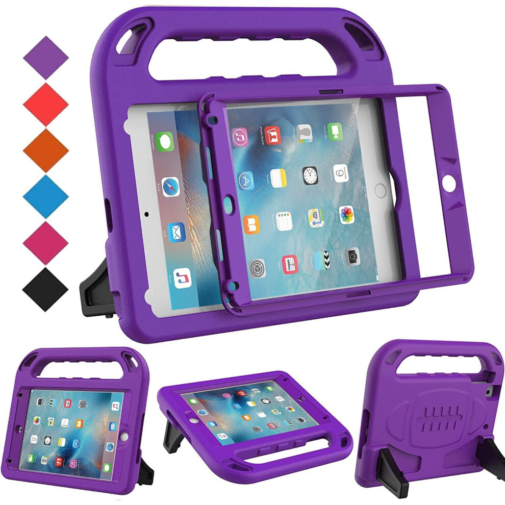 Kids Case For New Compatible With Ipad Mini 5 2019 / Mini 4 2015 - Built-In Screen Protector, Shockproof Weight Handle Light 9499224714403