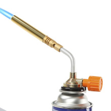 1300C Gas Torch Flame Torch Head Flamethrower Burner Butane Gas Blow Torch Hand Ignition Torch for Camping Welding BBQ Cooking Manual Ignition
