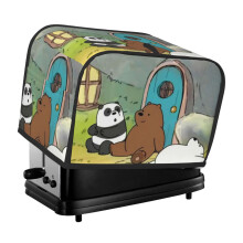 We Bare Bears Toaster Cover 2 Slice, Bread Dust Cover & Fingerprint Protection-Polyester, Kitchen Small Appliance Covers