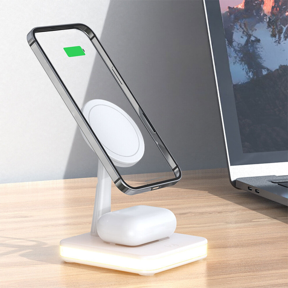 Lmueinov Two In One Wireless Charger 15W Fast Charging Led Lighting Multifunctional Magnetic Suction Wireless Charging Fast Charging And Convenient 9353595219908