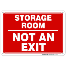 No exit sign, suitable for indoor or outdoor use, go Aluminum Sign Size: 12 x 8 Inches