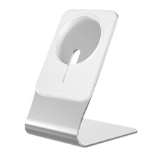Charging Stand Aluminum Alloy Mobile Dock Desk Holder Wireless Cradle for Office Desk Accessories Sliver