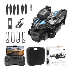 Yonrjhukm Drone Three Camera Aerial Photography Ultra Clear Quadcopter Automatic Return Flight Remote Control Airplane