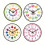Zriyin Silent Wall Clock Teaching Clock Non Ticking Learning Clock Wall Decor Student,C 6