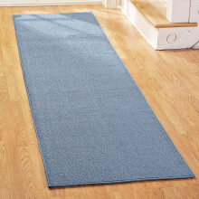 Collections Etc Extra Long and Extra Wide Skid-Resistant Runner Rug Blue - 28"x90"