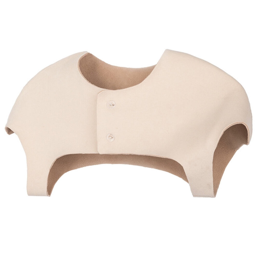 1pc Warm Shoulder Brace Neck Warmer Shoulder Support Waistcoat (Beige)