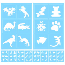 Mizh 10Pcs Tattoo Painting Templates Face Tracing Stencils Face Tattoo Stencils Cosplay Stencils