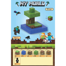 Minecraft building blocks, including 17 six-sided magnetic toys with 1 figure, Enchanting Table