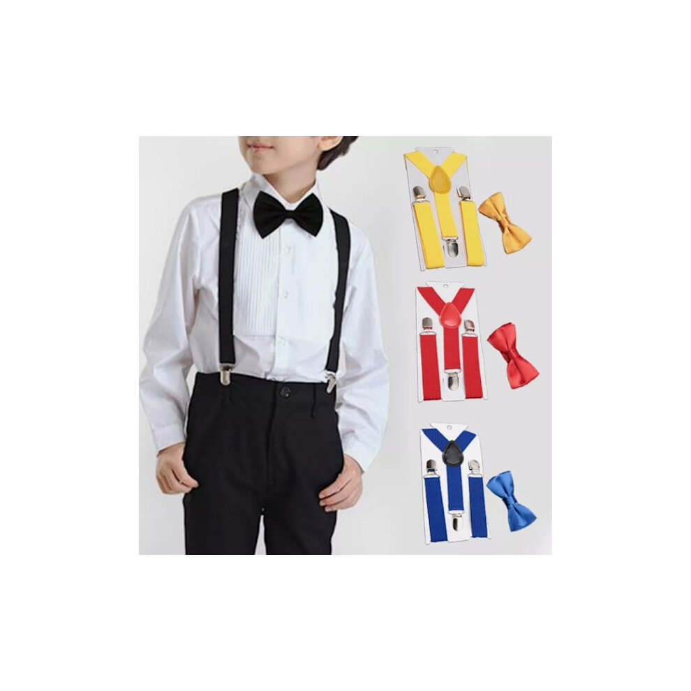 Kids Suspenders with Bow Tie - Multiple Colors Black-image-OPC-PR8RFMM-NEW