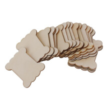20 Pieces Wood Bobbins for Stitch Embroidery Floss thread for craft DIY Sewing Storage