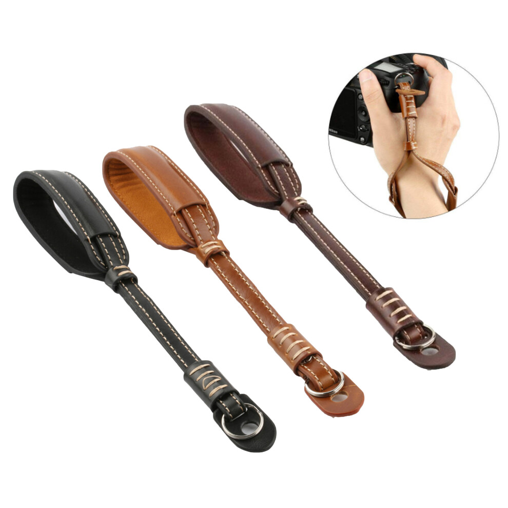 Susuchens Camera Hand Wrist Strap Universal Anti-Drop Lightweight Micro-Slr Camera Faux Leather Wrist Belt For Outdoor Brown 9085618778054