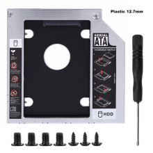 2nd SSD HDD Hard Drive Caddy Adapter Tray SATA 3.0 for Laptop(Aluminum 12.7mm)
