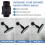 Shower Head Swivel Adapter Solid Brass 360 Adjustable Flow Shower Arm Connector Matte Black 5