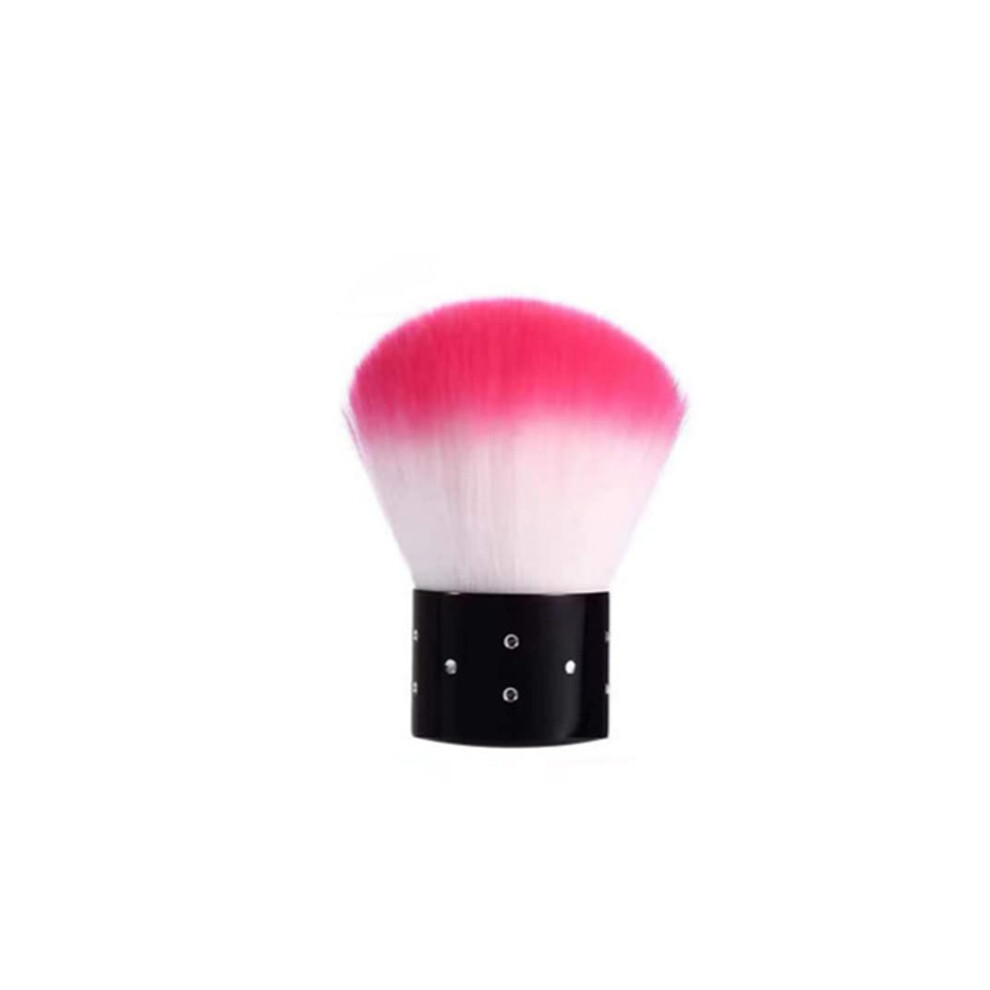 Pink Nail Dust Remover Brush For Acrylic Nails, Soft Kabuki Powder Brush For Nail Art And Makeup