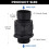 Shower Head Swivel Adapter Solid Brass 360 Adjustable Flow Shower Arm Connector Matte Black 2